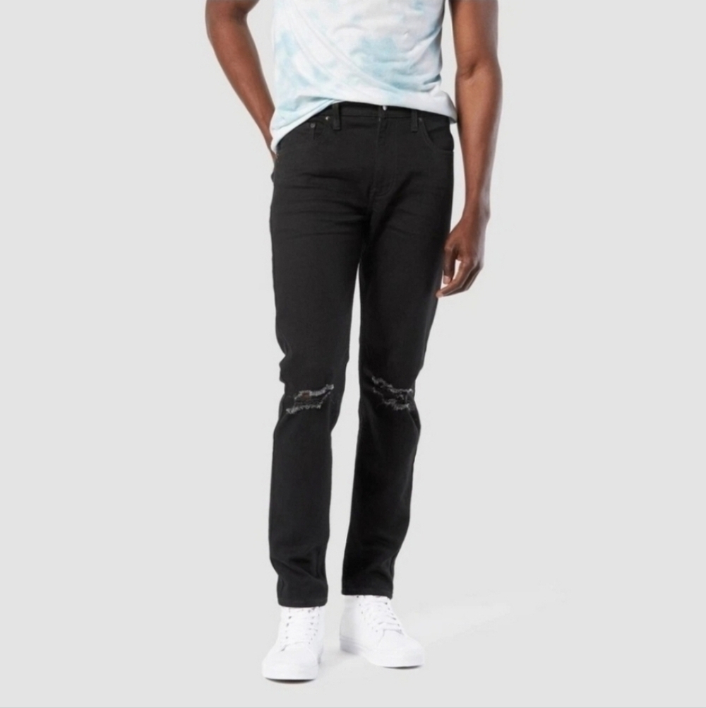 Levi's Men's 286 Slim Taper Amped Up Flex Black Jeans 32x32  New Grunge Street - Picture 2 of 9